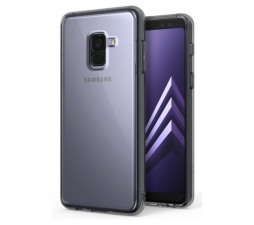 Slika izdelka: Ultra tanek silikonski ovitek za Samsung Galaxy A8 / A5 2018 - prozorno črn