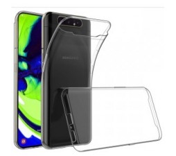Slika 2 izdelka: Ultra tanek silikonski ovitek za Samsung Galaxy A80 A805 - prozoren