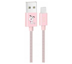 Slika 2 izdelka: USAMS podatkovni kabel SJ234 s kužkom Lightning - pink