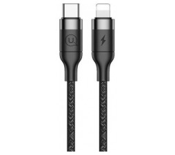 Slika 2 izdelka: USAMS podatkovni kabel SJ350 U31 Lightning na Type C 2A dožina 1,2 m Fast charge - črn pleten