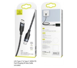 Slika izdelka: USAMS podatkovni kabel SJ400 U31 Type C na Type C črn