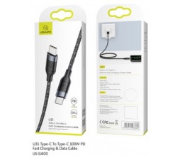 Slika 2 izdelka: USAMS podatkovni kabel SJ400 U31 Type C na Type C črn