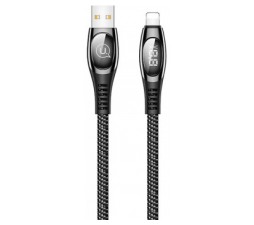 Slika 2 izdelka: USAMS podatkovni kabel U36 SJ386 Lightning 2A dožina 1,2 m z digitalnim zaslonom - črn