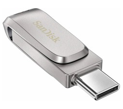 Slika 2 izdelka: USB C & USB DISK SanDisk 128GB Ultra Dual LUXE, 3.1, srebrn, kovinski, branje do 150MB/s