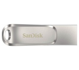 Slika izdelka: USB C & USB DISK SanDisk 64GB Ultra Dual LUXE, 3.1, srebrn, Type-A in C, kovinski, branje do 150MB/s