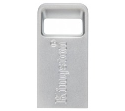 Slika izdelka: USB DISK KINGSTON 256GB DT Micro, 3.1, srebrn, kovinski, micro format, 3.2, srebrn, kovinski