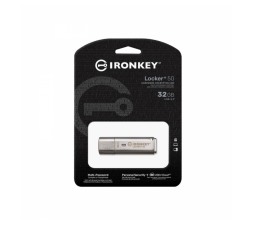 Slika 2 izdelka: USB DISK Kingston Ironkey 32GB Locker+ 50, 3.2 Gen1, 256bit enkripcija, kovinski,s pokrovčkom