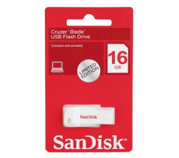 Slika 2 izdelka: USB DISK SANDISK 16GB CRUZER BLADE BELA, 2.0, bel , brez pokrovčka