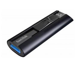 Slika izdelka: USB DISK SANDISK 256GB EXTREME PRO, 3.1/3.0, črn, drsni priključek, strojna enkripcija