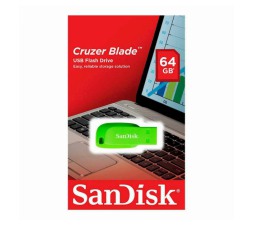 Slika 2 izdelka: USB DISK SANDISK 64GB CRUZER BLADE ZELENA, 2.0, zelen, brez pokrovčka