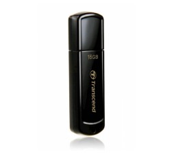 Slika izdelka: USB DISK TRANSCEND 16GB JF 350, 2.0, črn, s pokrovčkom